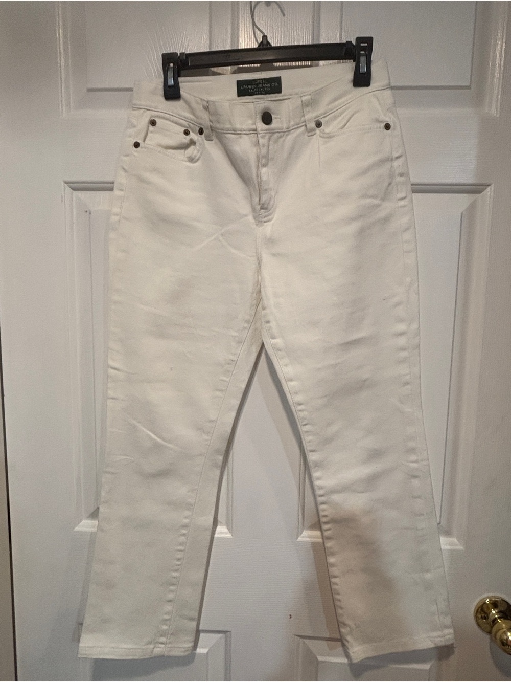 Ralph Lauren Off-White Straight Leg Jeans